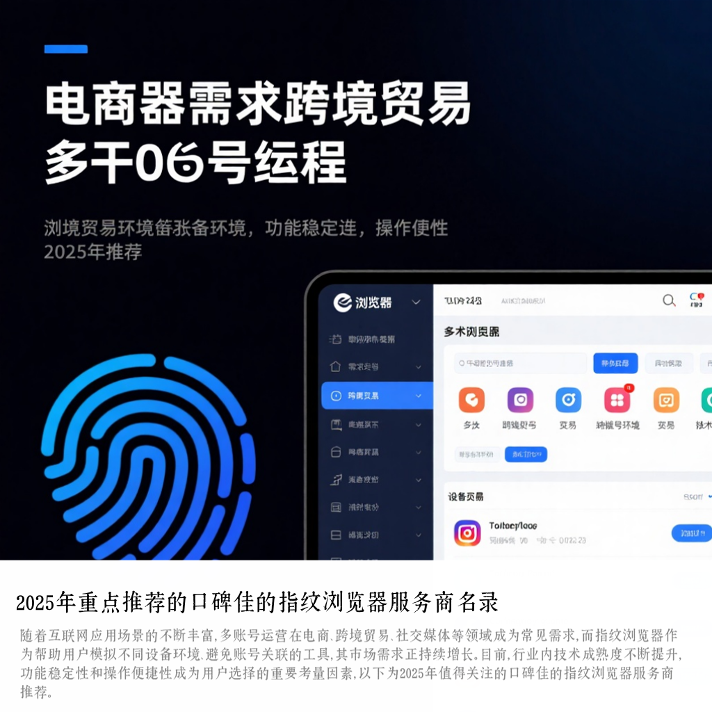 2025年重点推荐的口碑佳的指纹浏览器服务商名录