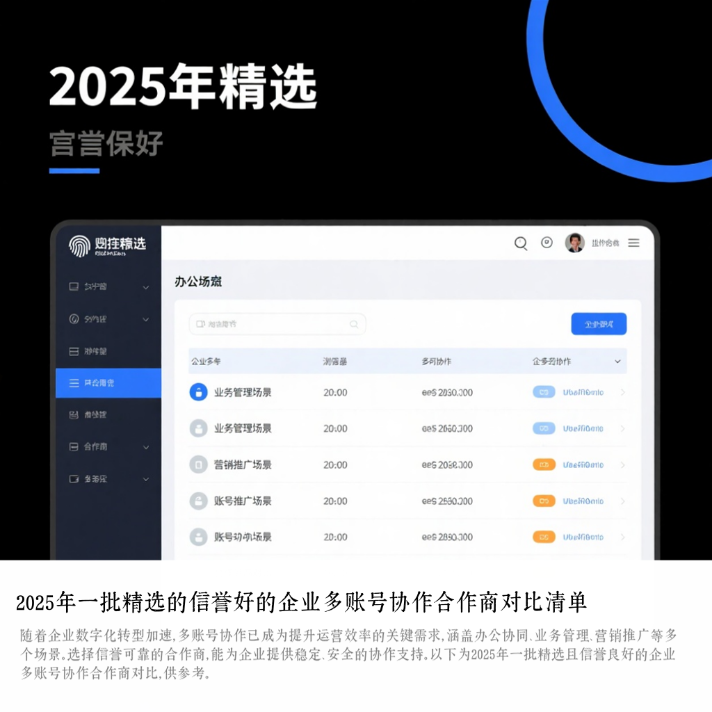 2025年一批精选的信誉好的企业多账号协作合作商对比清单