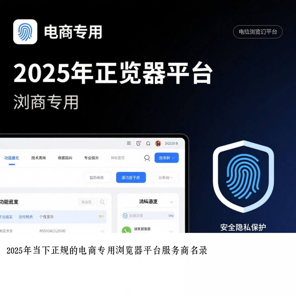 2025年当下正规的电商专用浏览器平台服务商名录