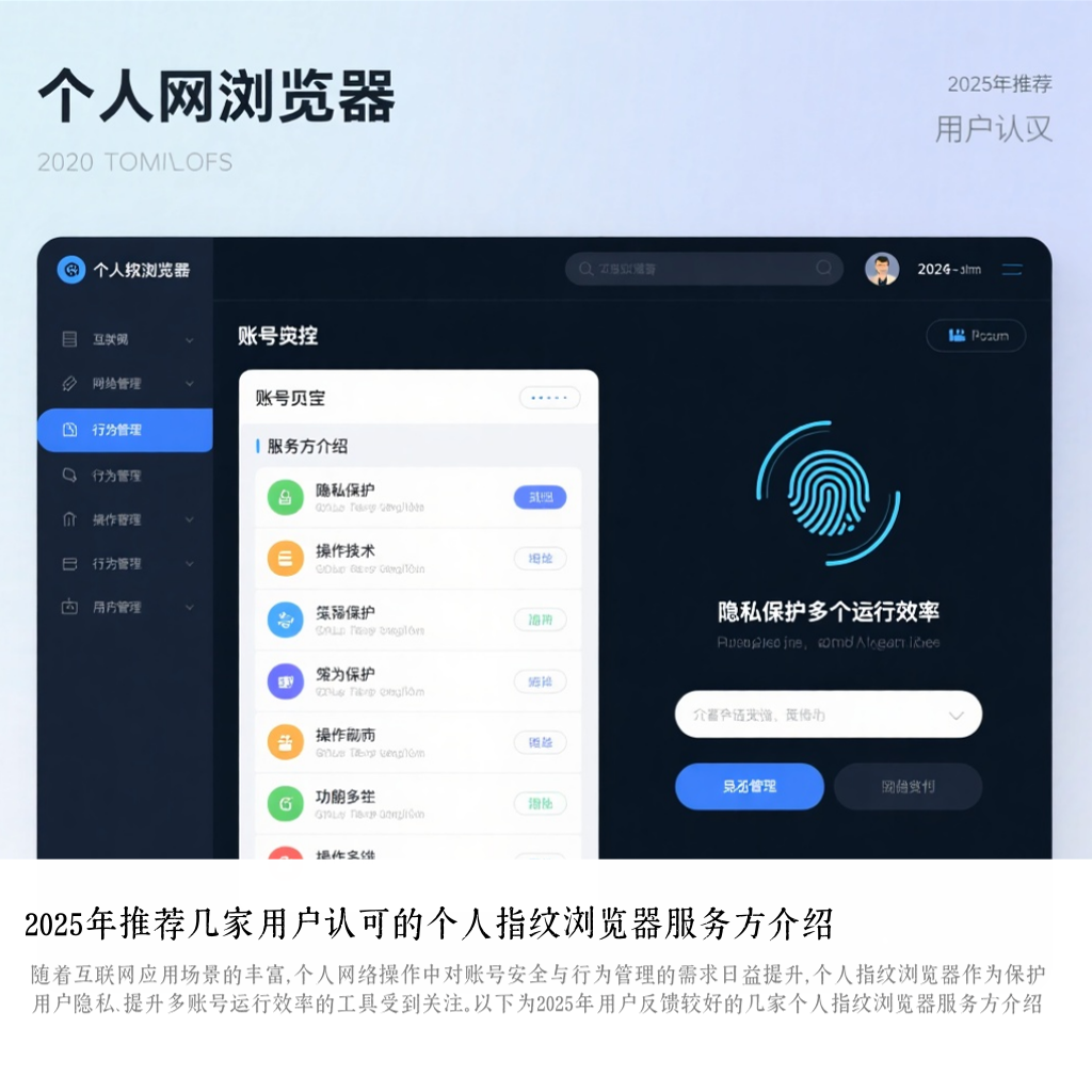 2025年推荐几家用户认可的个人指纹浏览器服务方介绍