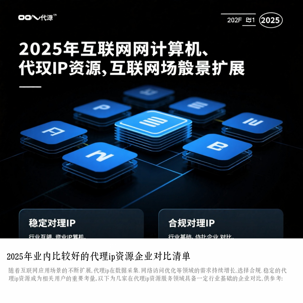 2025年业内比较好的代理ip资源企业对比清单