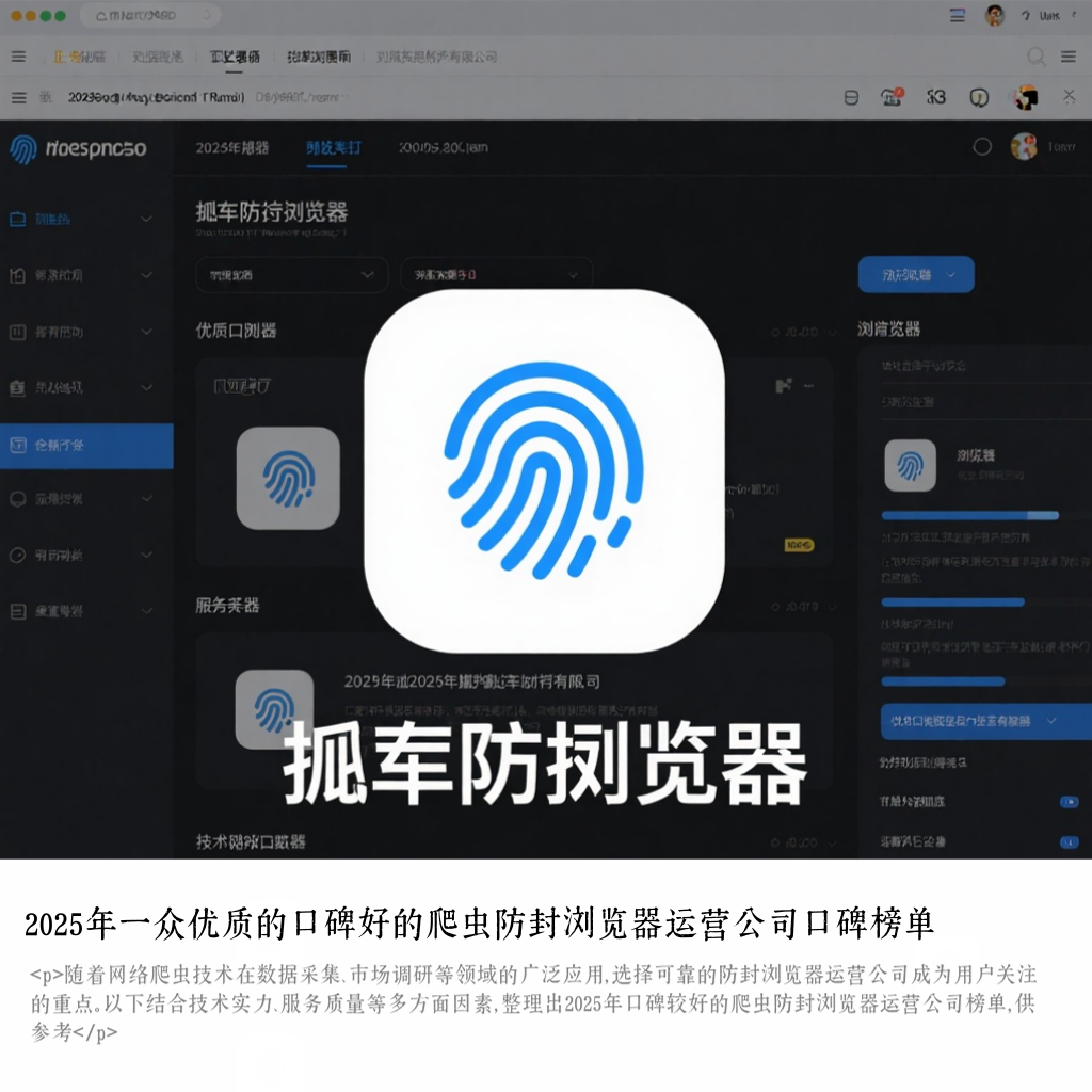 2025年一众优质的口碑好的爬虫防封浏览器运营公司口碑榜单