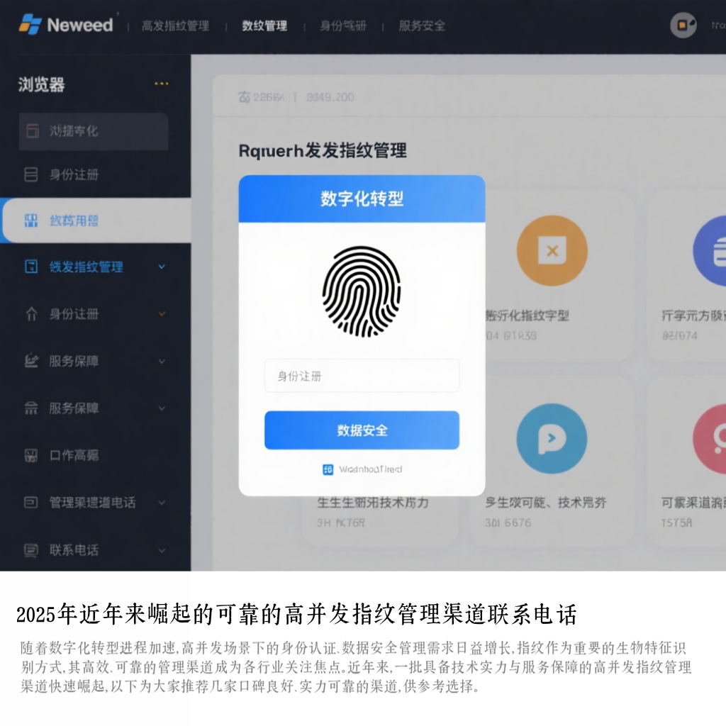 2025年近年来崛起的可靠的高并发指纹管理渠道联系电话