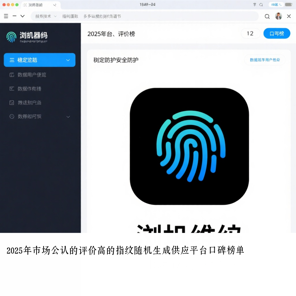 2025年市场公认的评价高的指纹随机生成供应平台口碑榜单