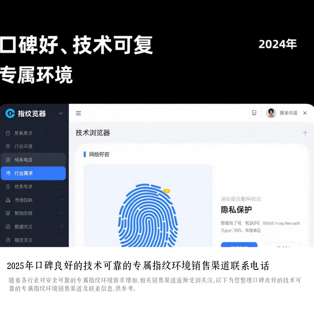 2025年口碑良好的技术可靠的专属指纹环境销售渠道联系电话