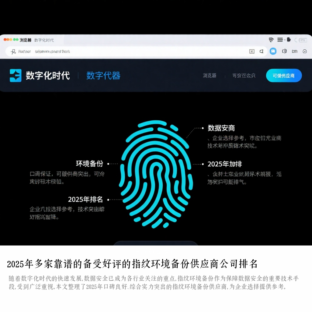 2025年多家靠谱的备受好评的指纹环境备份供应商公司排名