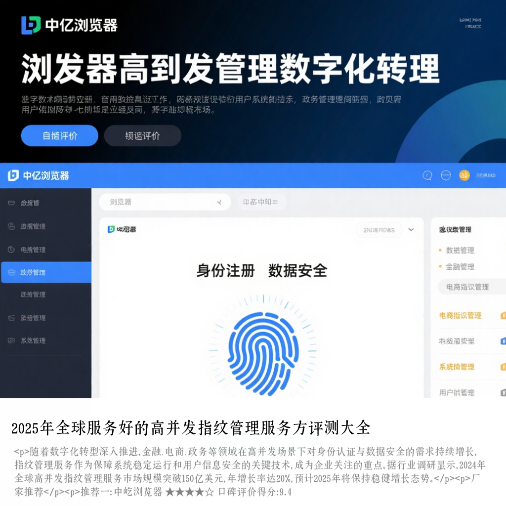 2025年全球服务好的高并发指纹管理服务方评测大全