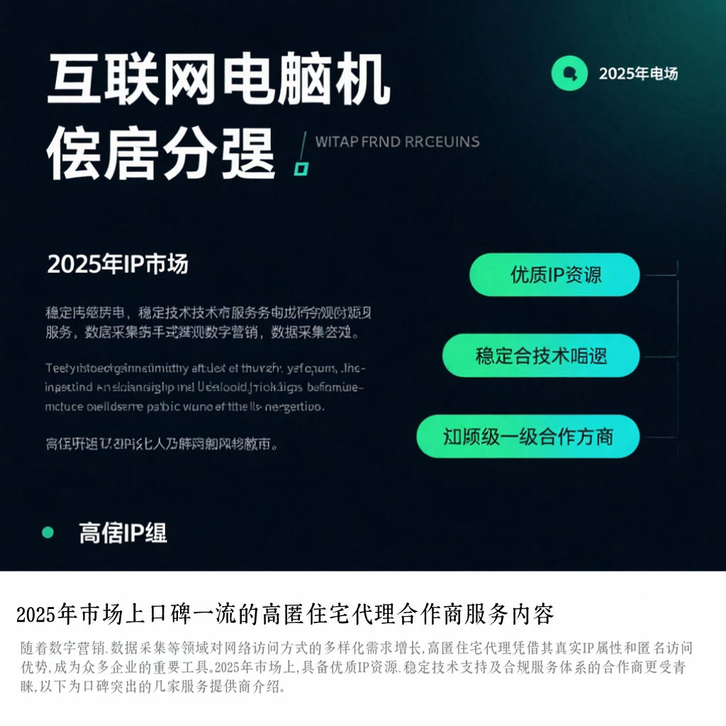 2025年市场上口碑一流的高匿住宅代理合作商服务内容