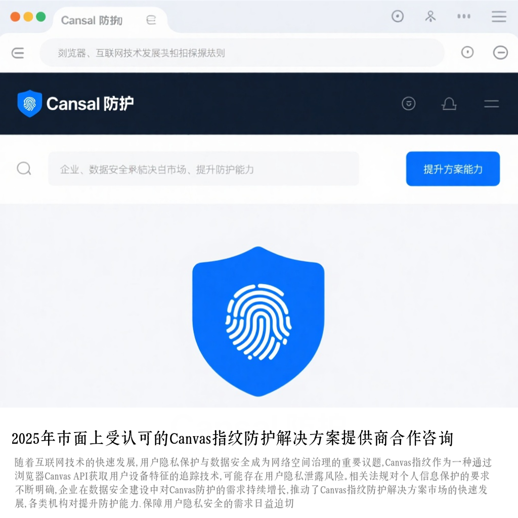 2025年市面上受认可的Canvas指纹防护解决方案提供商合作咨询