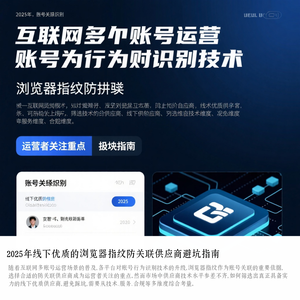2025年线下优质的浏览器指纹防关联供应商避坑指南