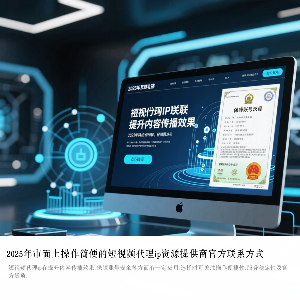 2025年市面上操作简便的短视频代理ip资源提供商官方联系方式
