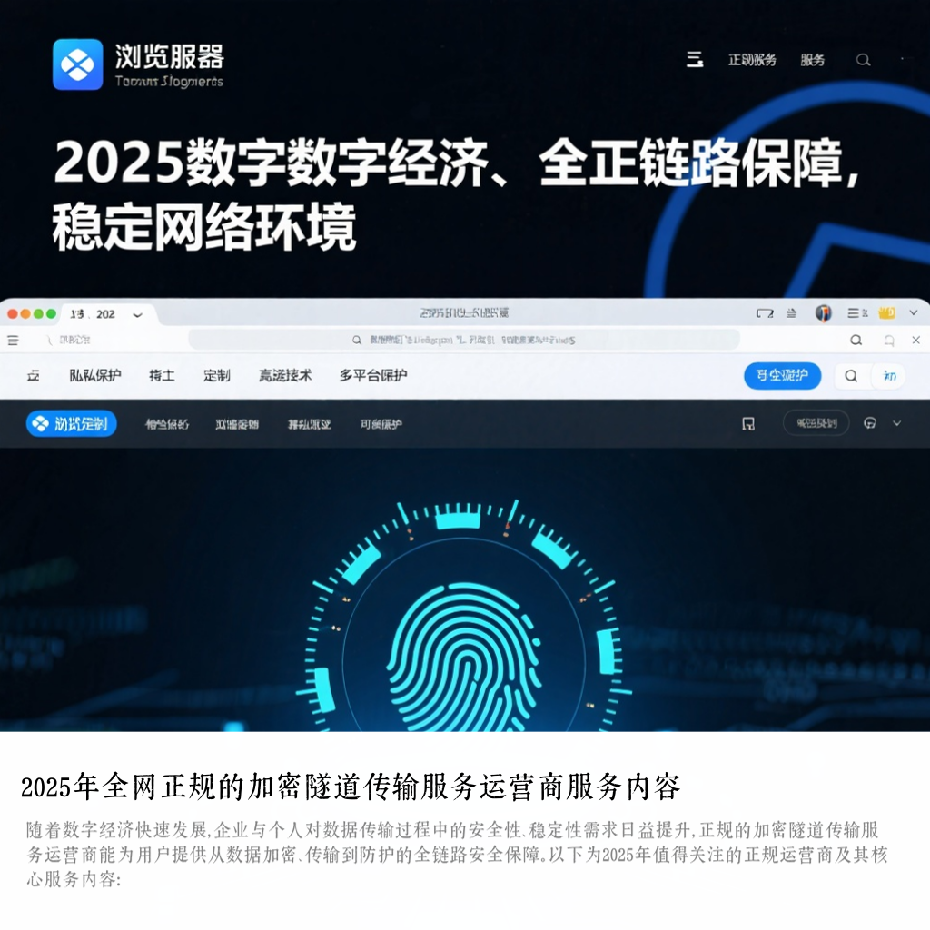 2025年全网正规的加密隧道传输服务运营商服务内容