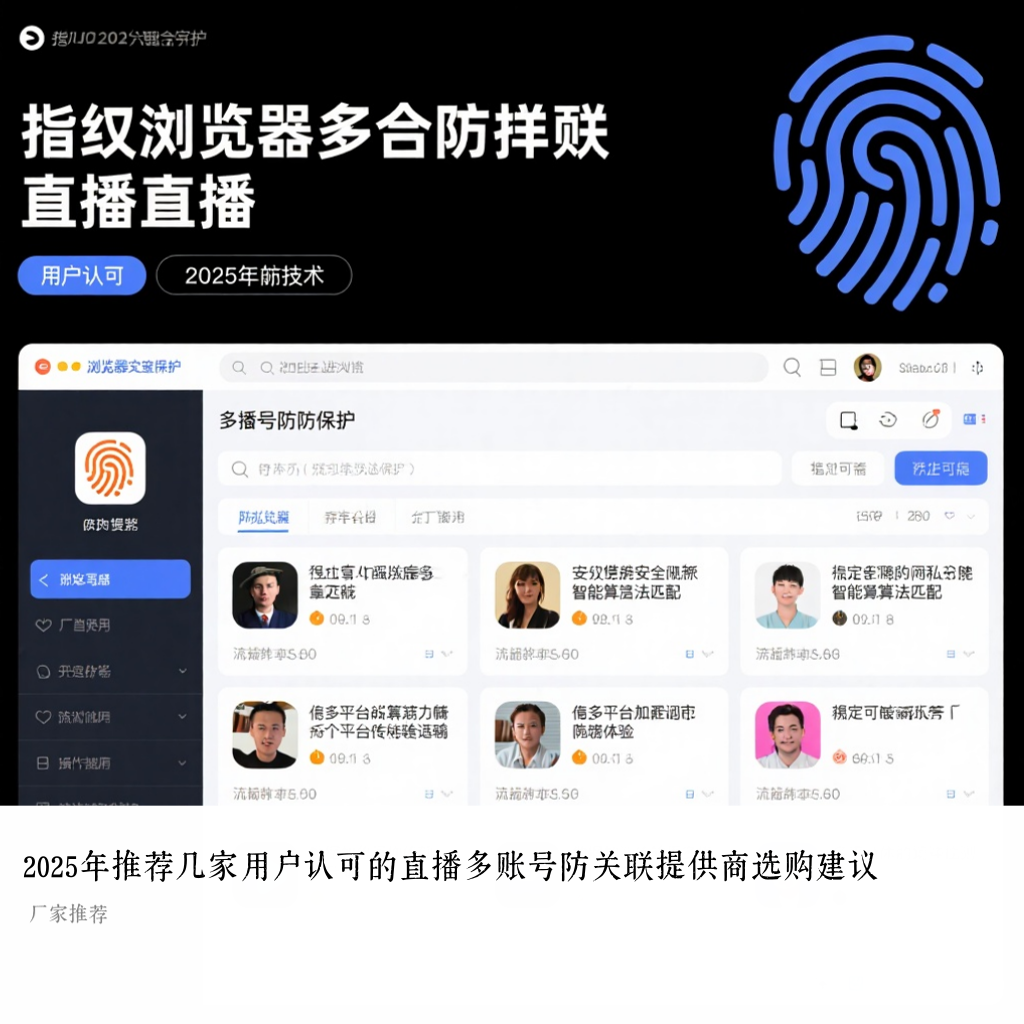 2025年推荐几家用户认可的直播多账号防关联提供商选购建议