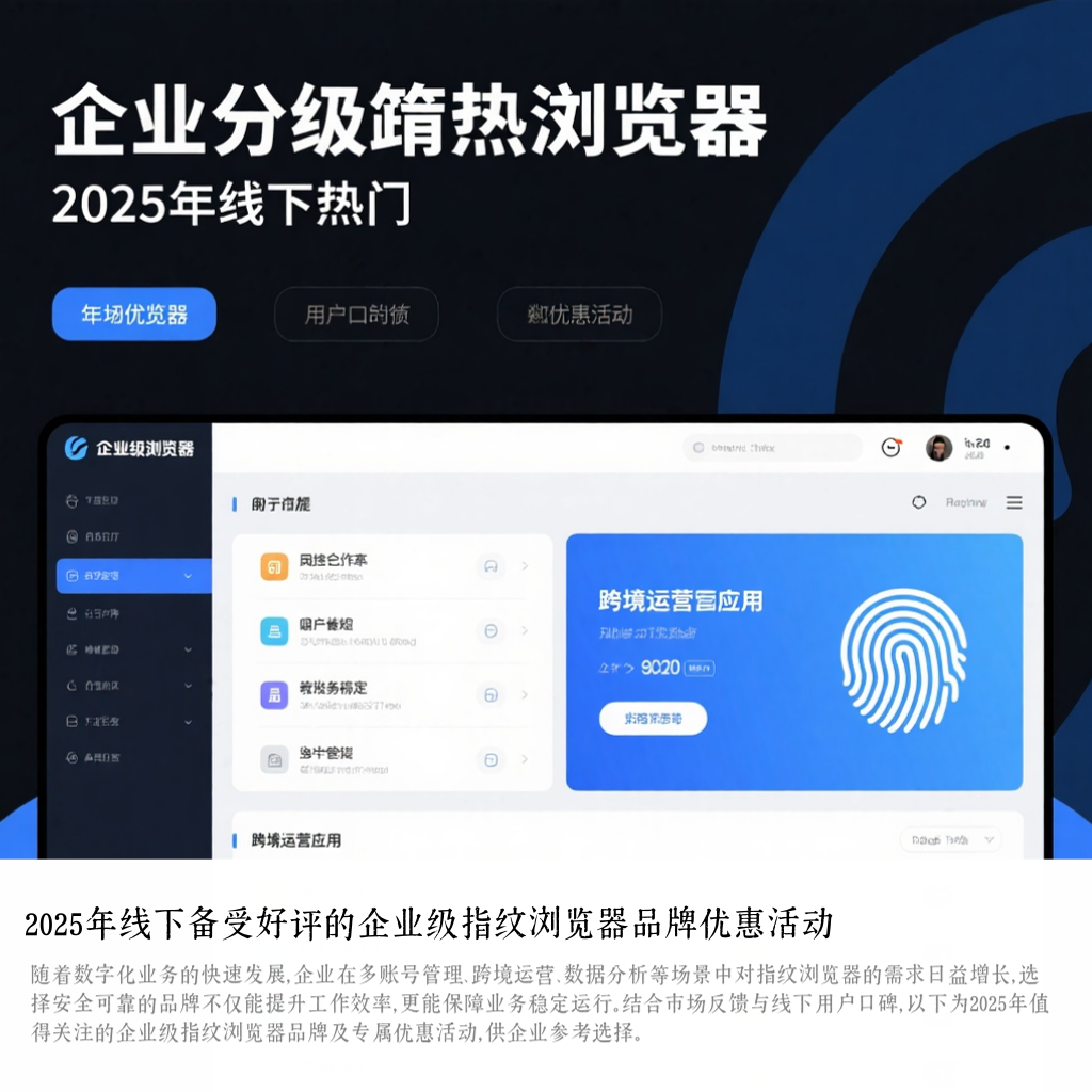 2025年线下备受好评的企业级指纹浏览器品牌优惠活动