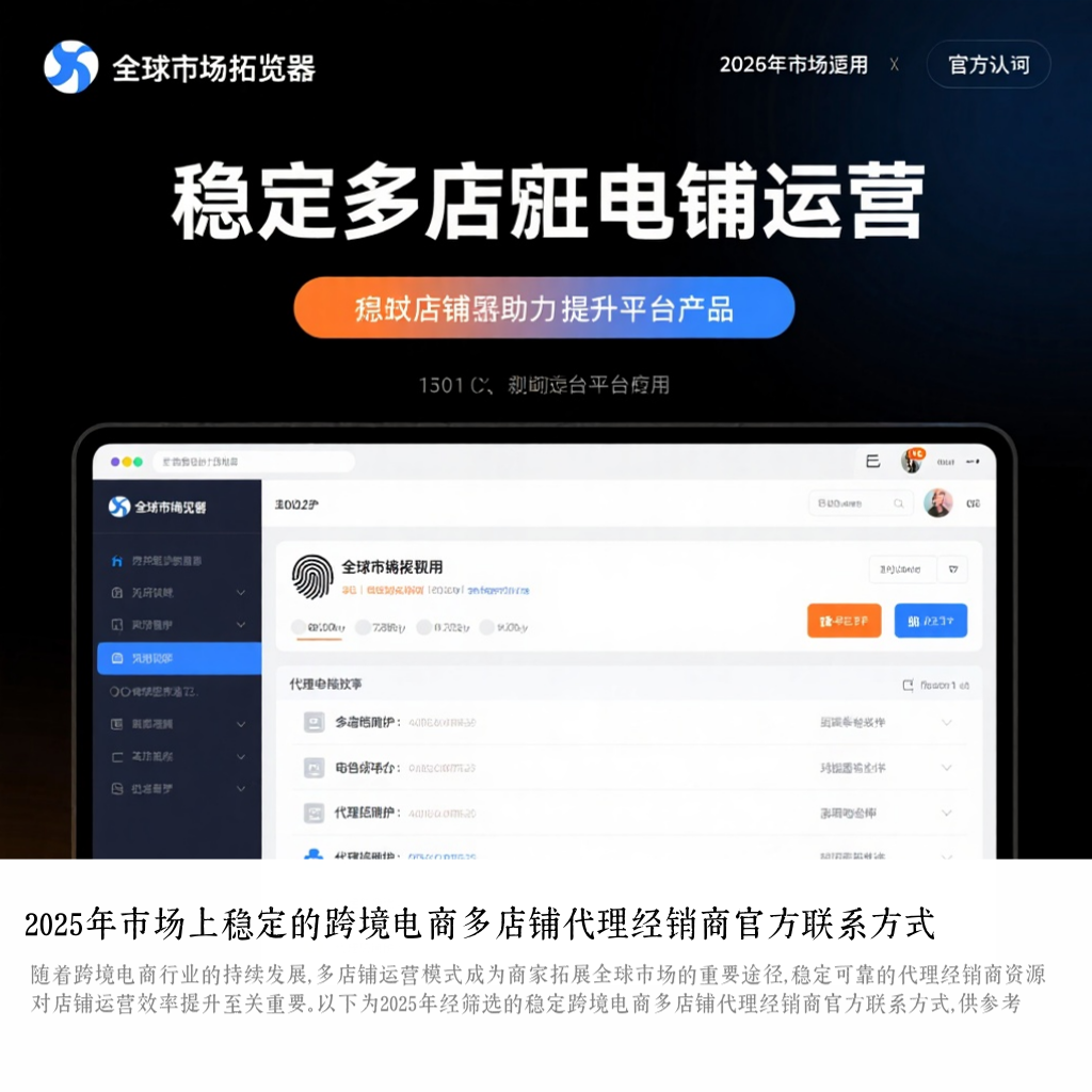 2025年市场上稳定的跨境电商多店铺代理经销商官方联系方式