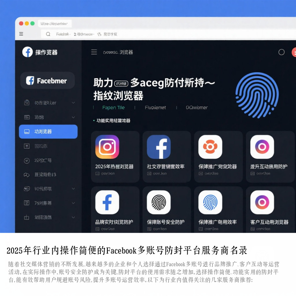 2025年行业内操作简便的Facebook多账号防封平台服务商名录